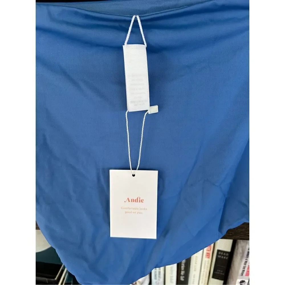🐿️ NWT Andie Swim The Hipster Bikini Bottoms In HRZ Blue Size XXXL